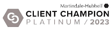 Martindale-Hubbell Client Champion Platinum